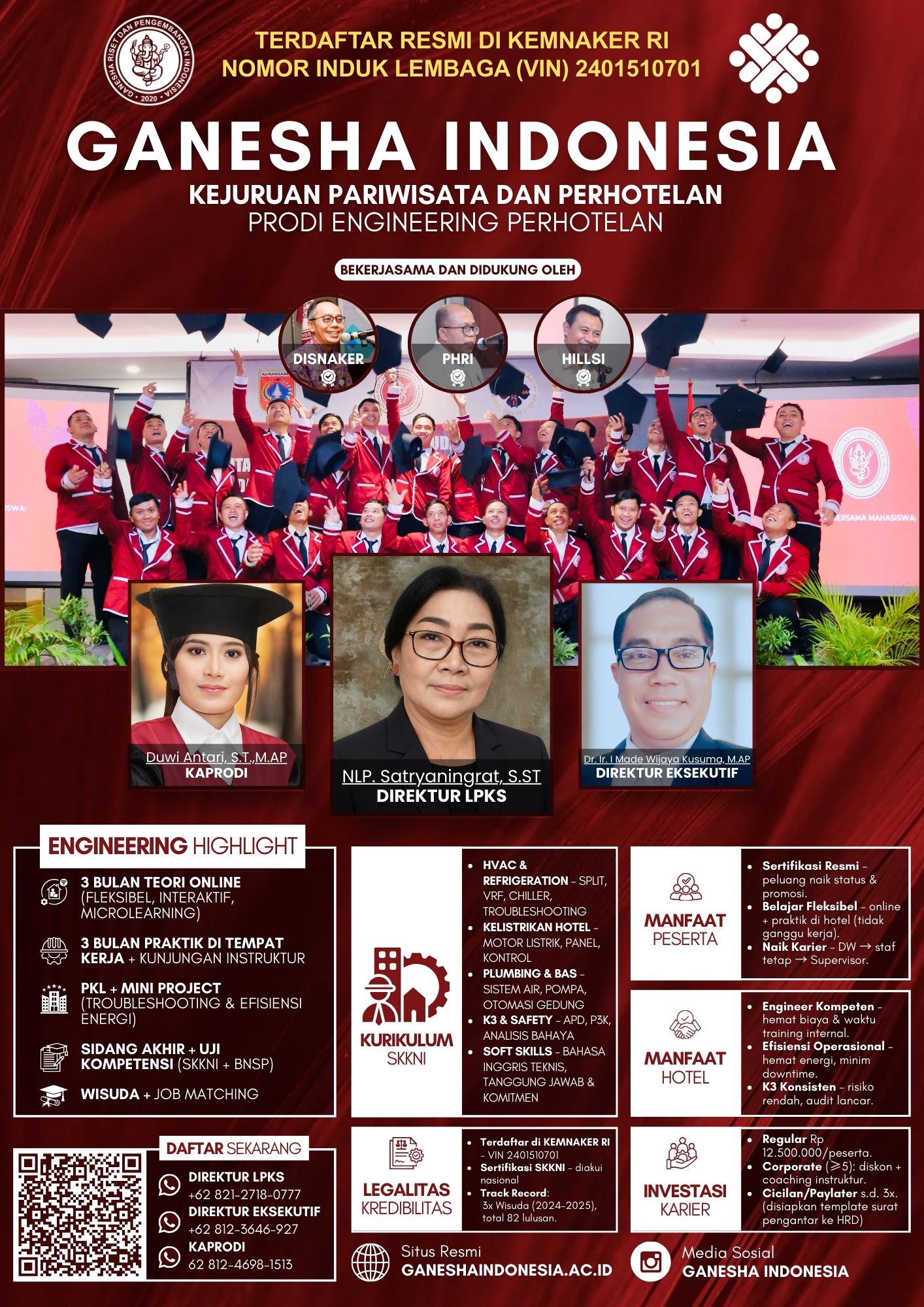 DAFTAR ENGINEERING PERHOTELAN 2025